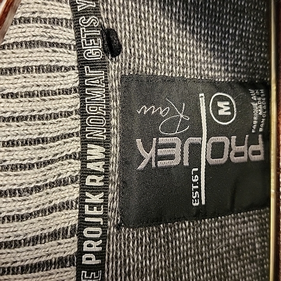 ProJek Raw Mens Pull over Zip Neck Sweater Gray - Picture 6 of 8